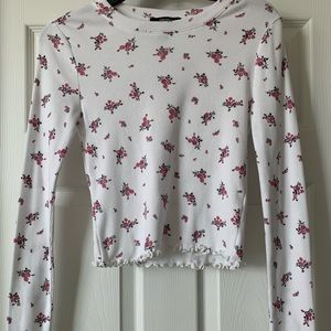 NEVER WORN Forever 21 long sleeve floral shirt